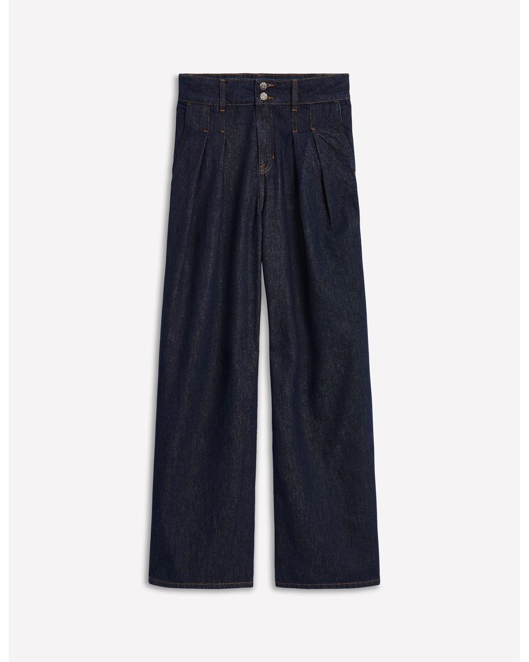 Boden Blue Mid Rise Fluid Denim Trousers