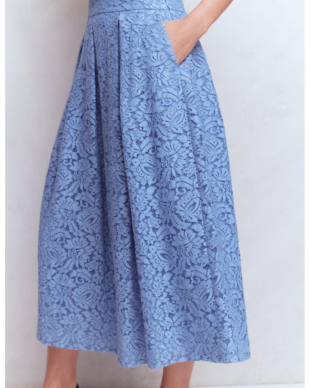 Boden Blue Verity Lace Skirt