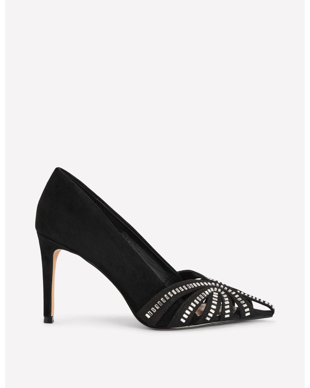 Boden Black Caged Court Shoes
