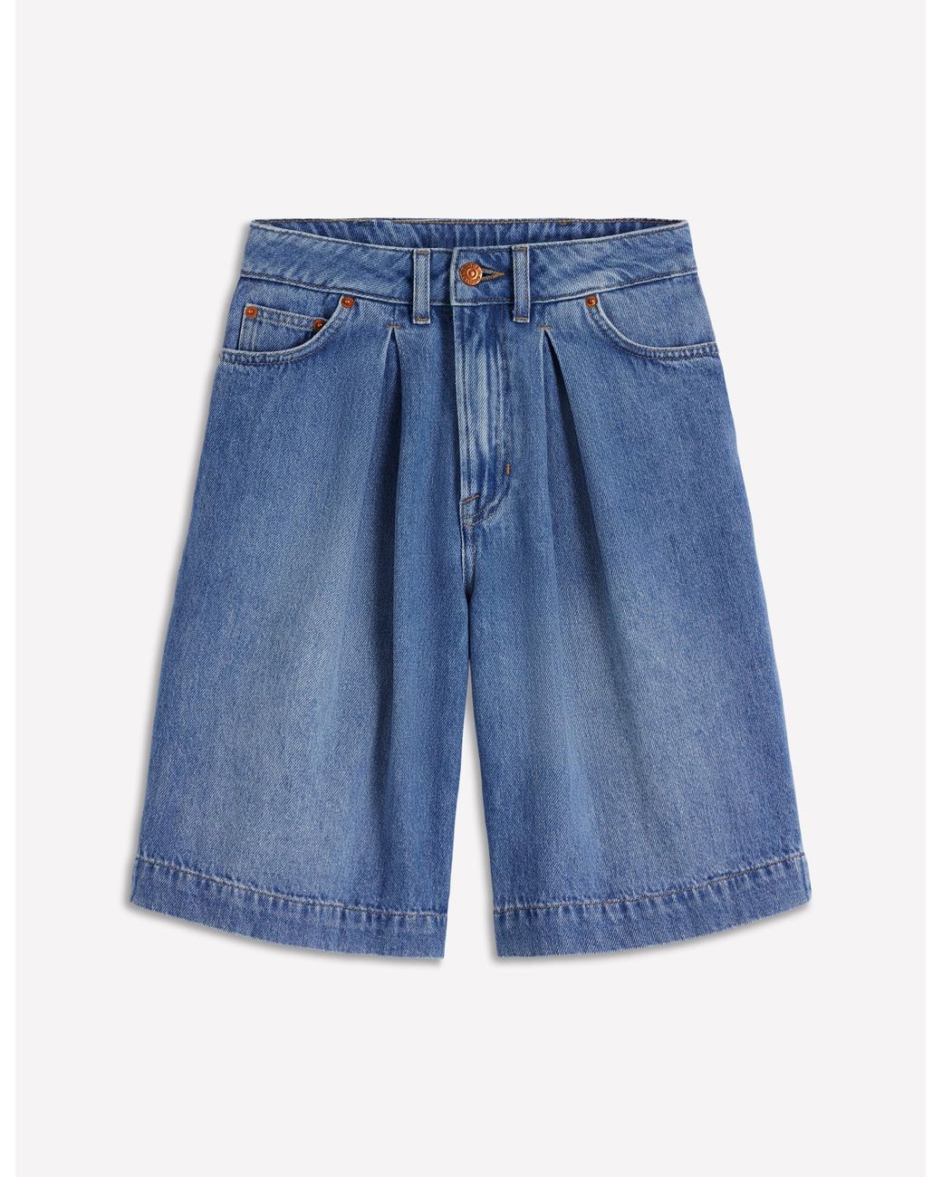 Boden Blue Denim Bermuda Shorts