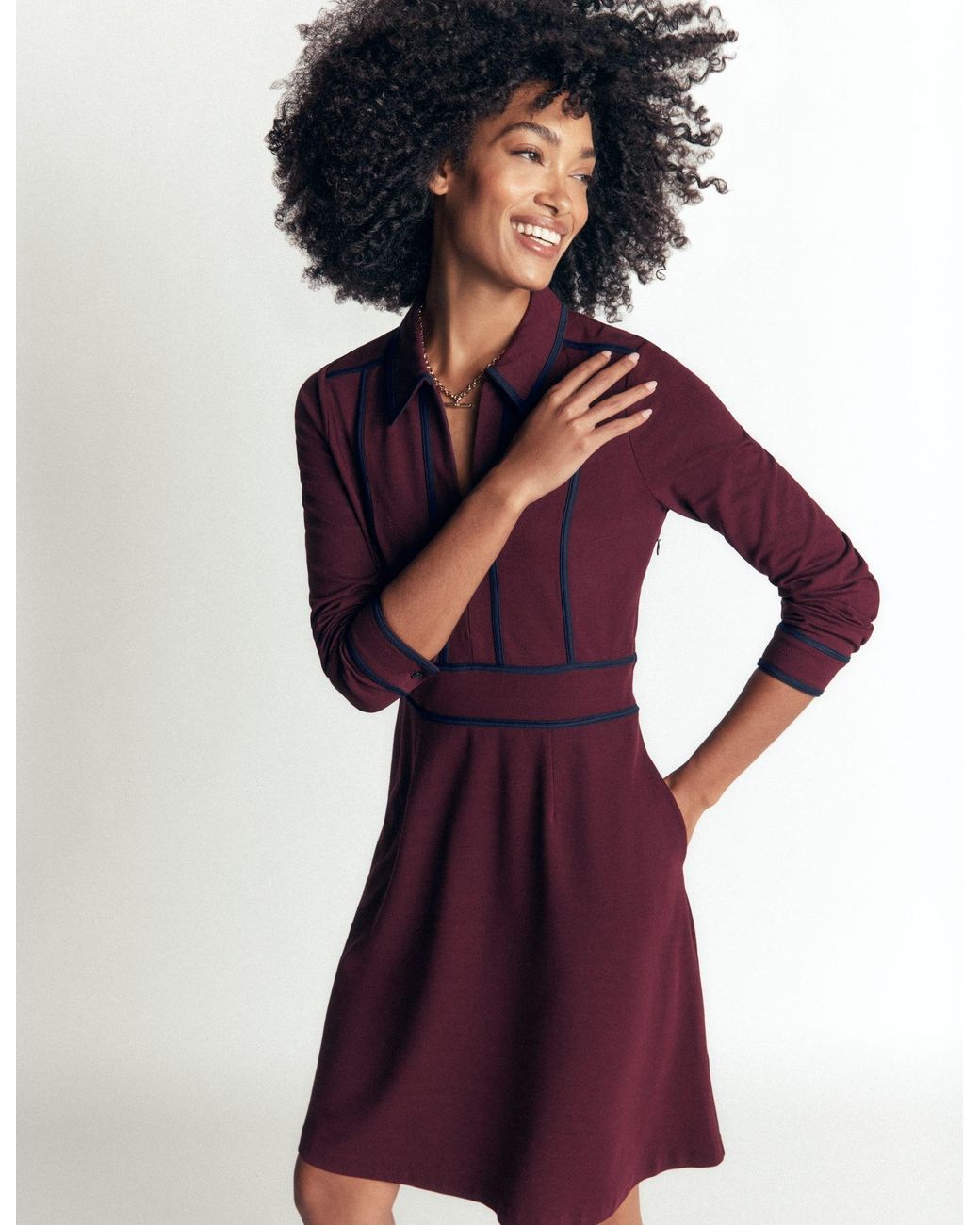 Boden Blue Ula Ponte Short Dress
