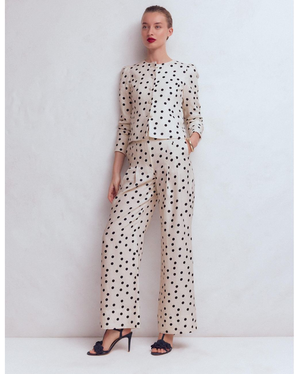 Boden White Salisbury Puff Sleeve Jacket