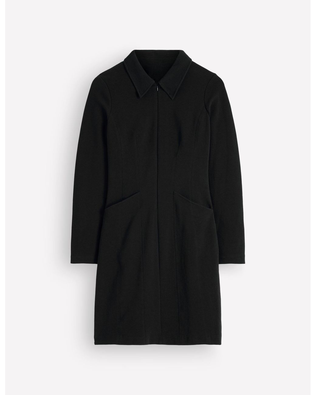 Boden Black Nia Ottoman Long Sleeve Dress