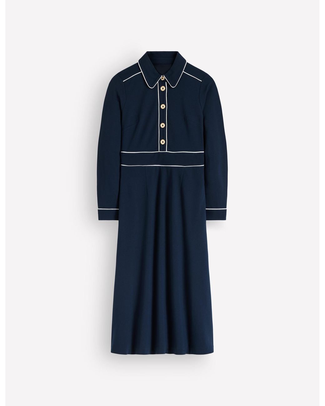 Boden Blue Etta Piping Detail Ponte Dress
