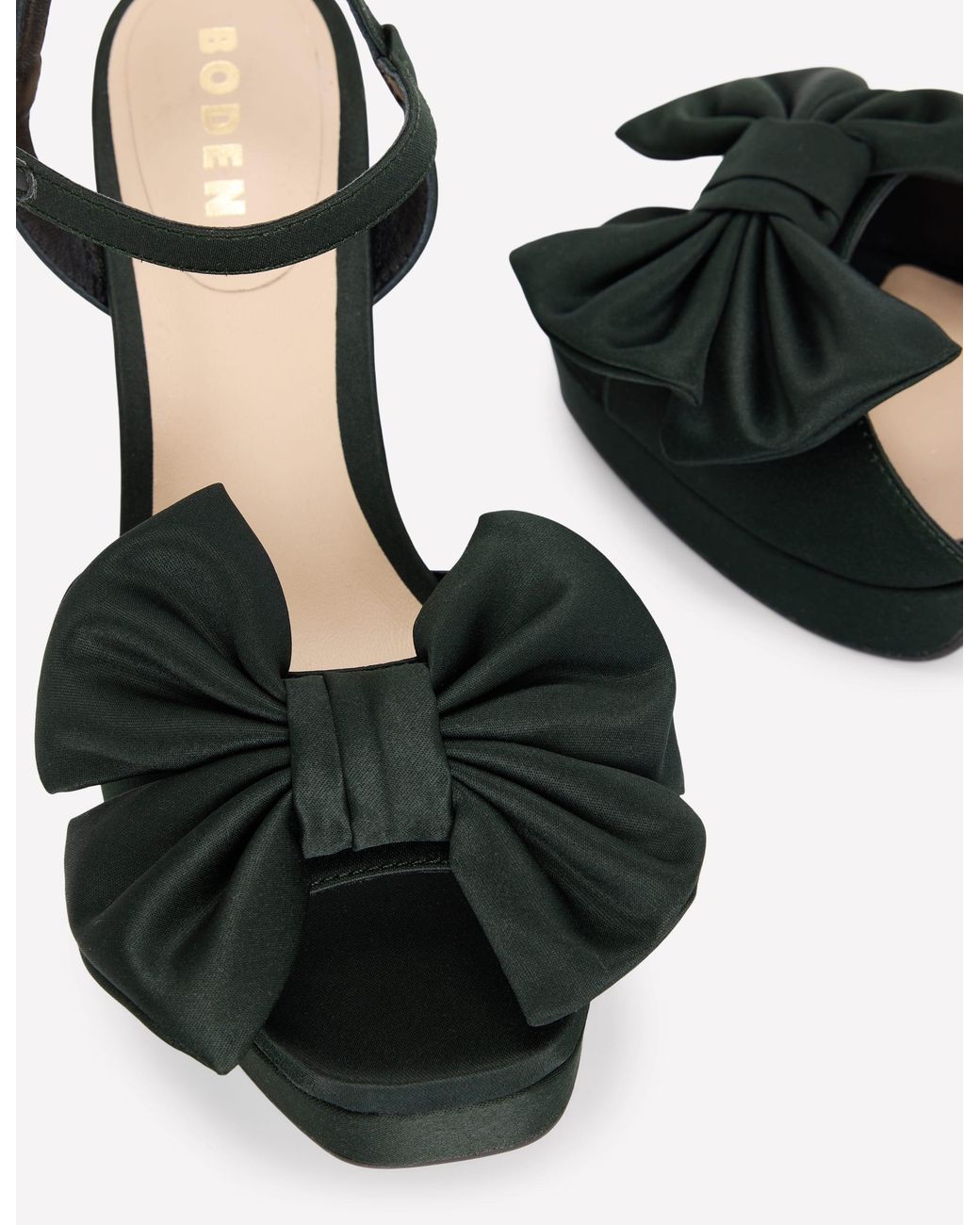Boden Black Bow Detail Platforms
