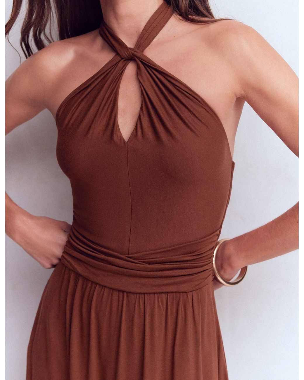 Boden Green Sydney Twist Neck Jersey Dress