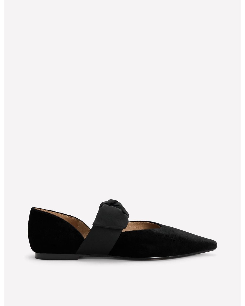 Boden Black Bow Two Part Flats