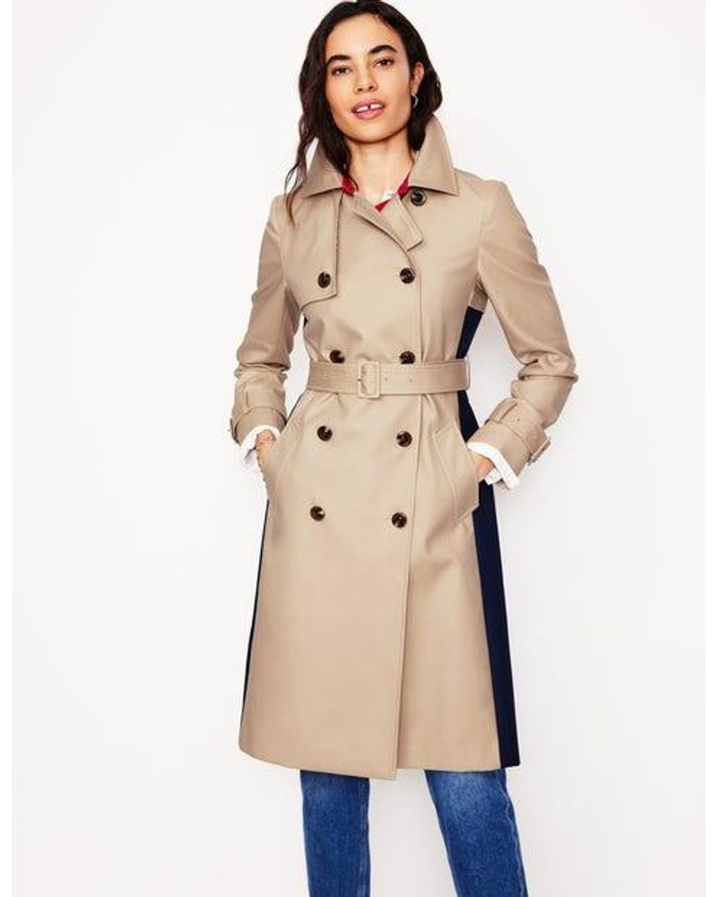 Color block trench coats deals