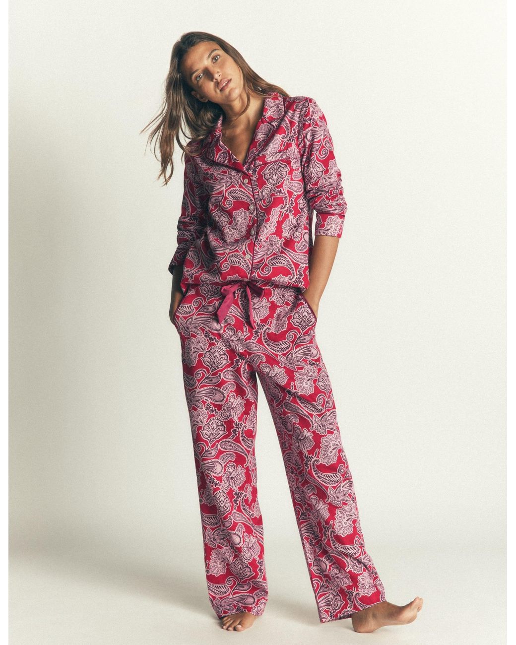 Boden Blue Cotton Pyjama Shirt