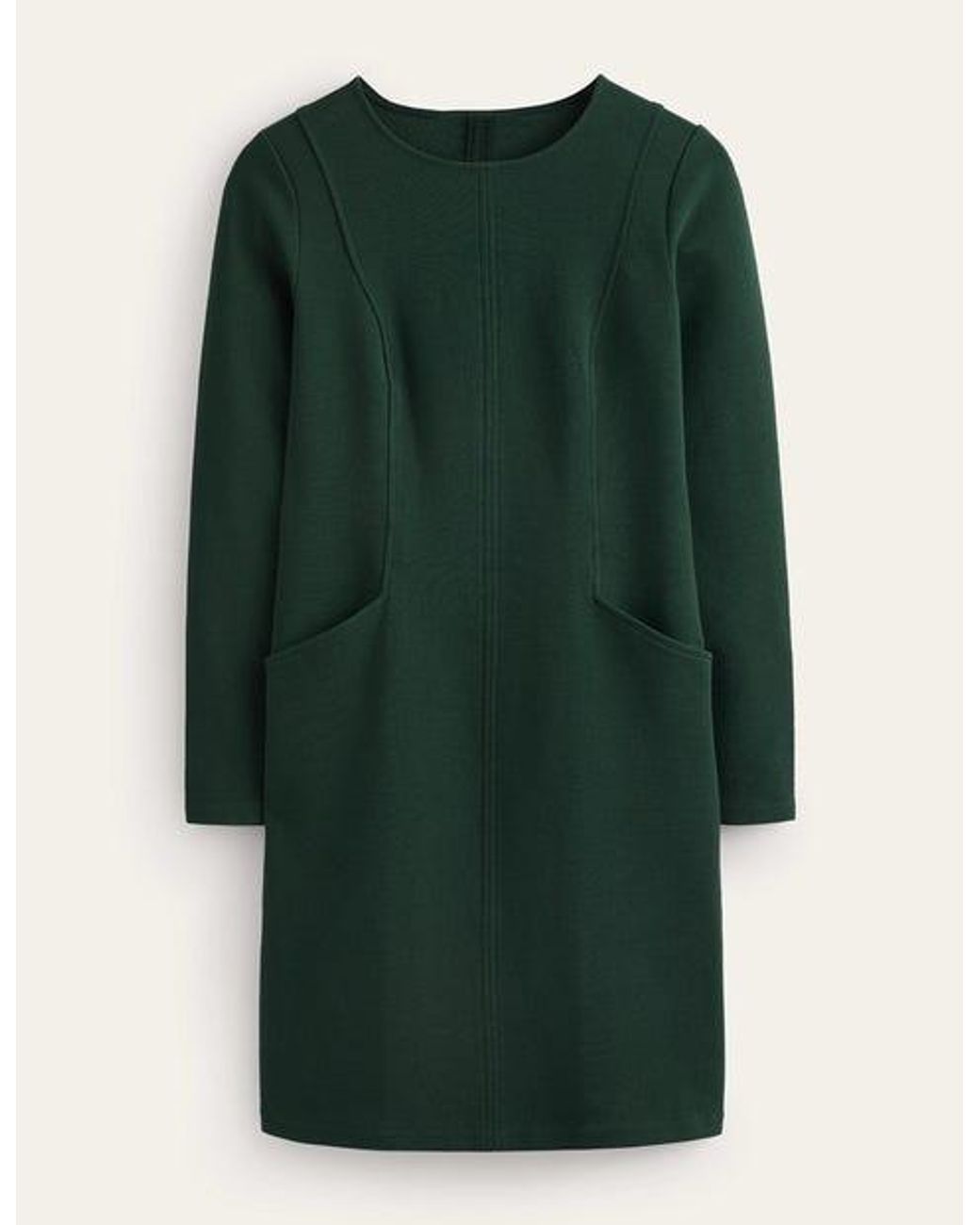 knee length dresses for ladies Ellen V-neck Ottoman Dress-Navy