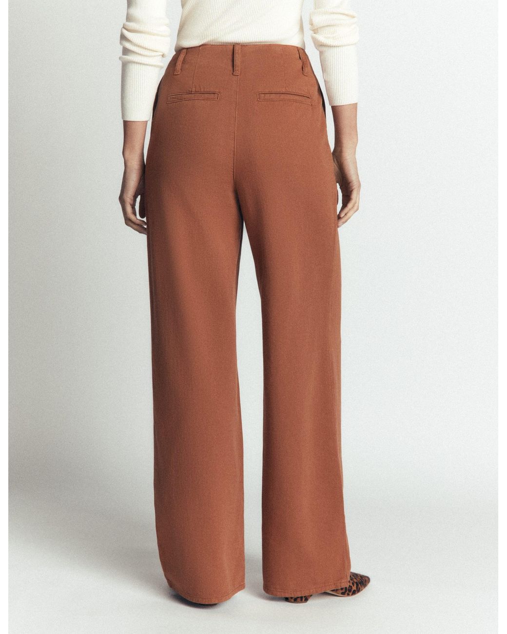 Boden White Mayfair Pleat Detail Trousers