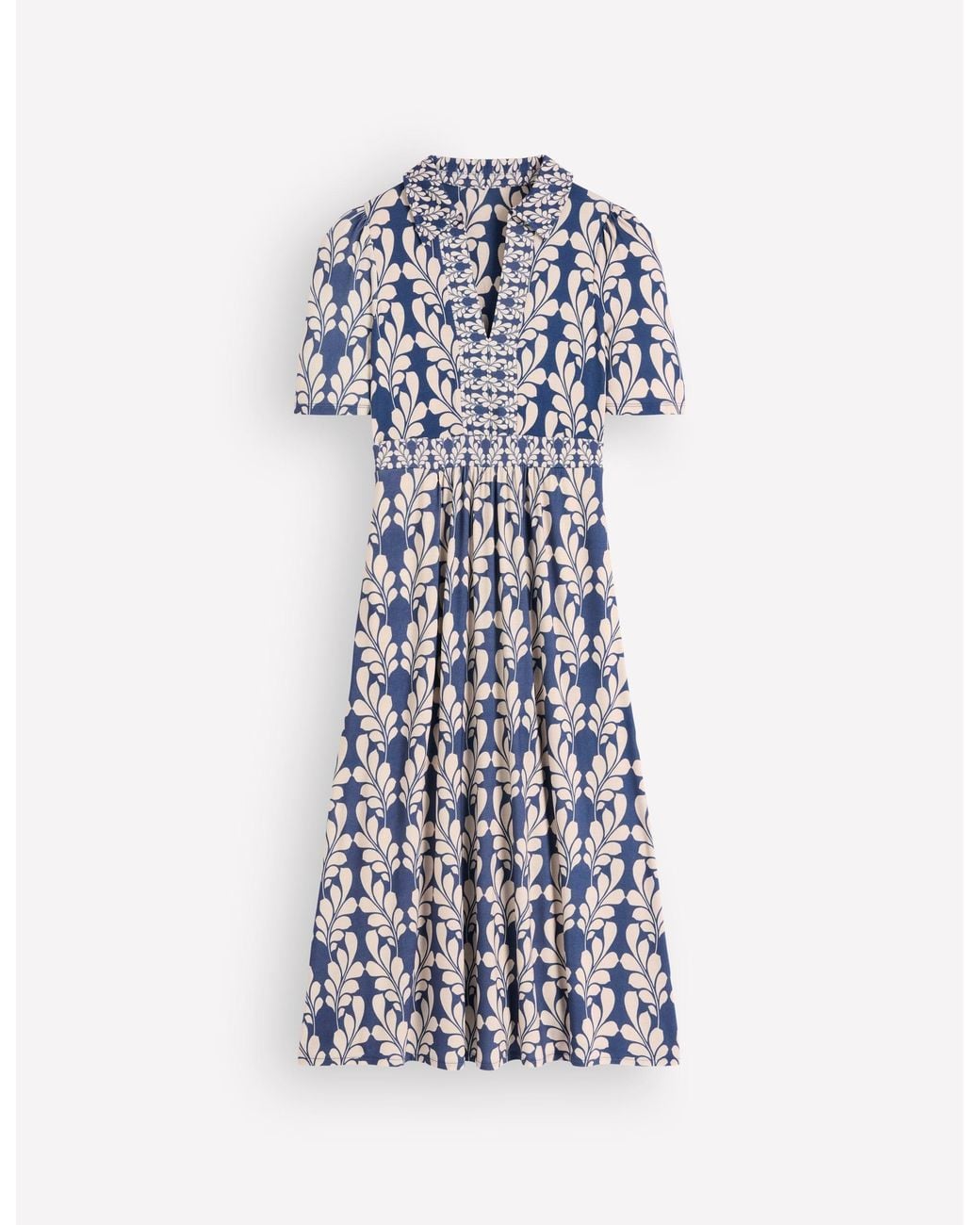 Boden Blue Heidi Jersey Midi Tea Dress