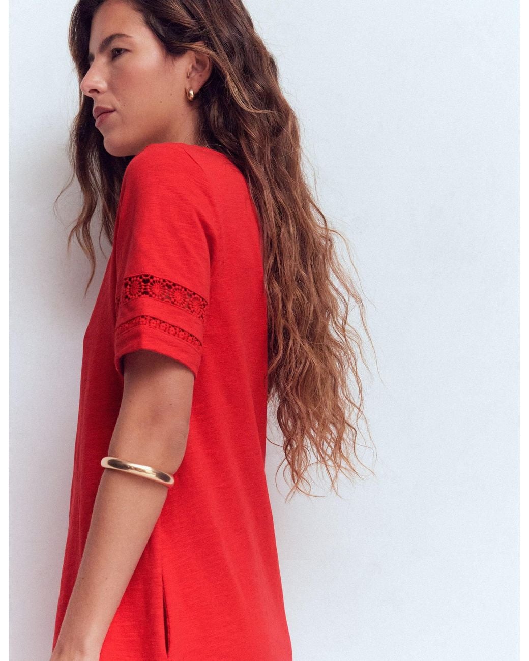 Boden Red Hattie Jersey T-Shirt Dress