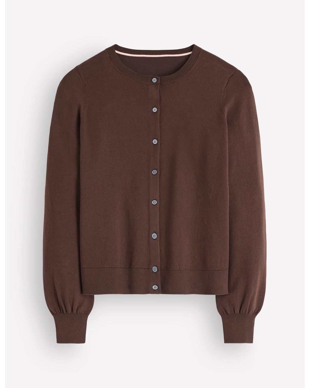 Boden Blue Camilla Cotton Crew Cardigan
