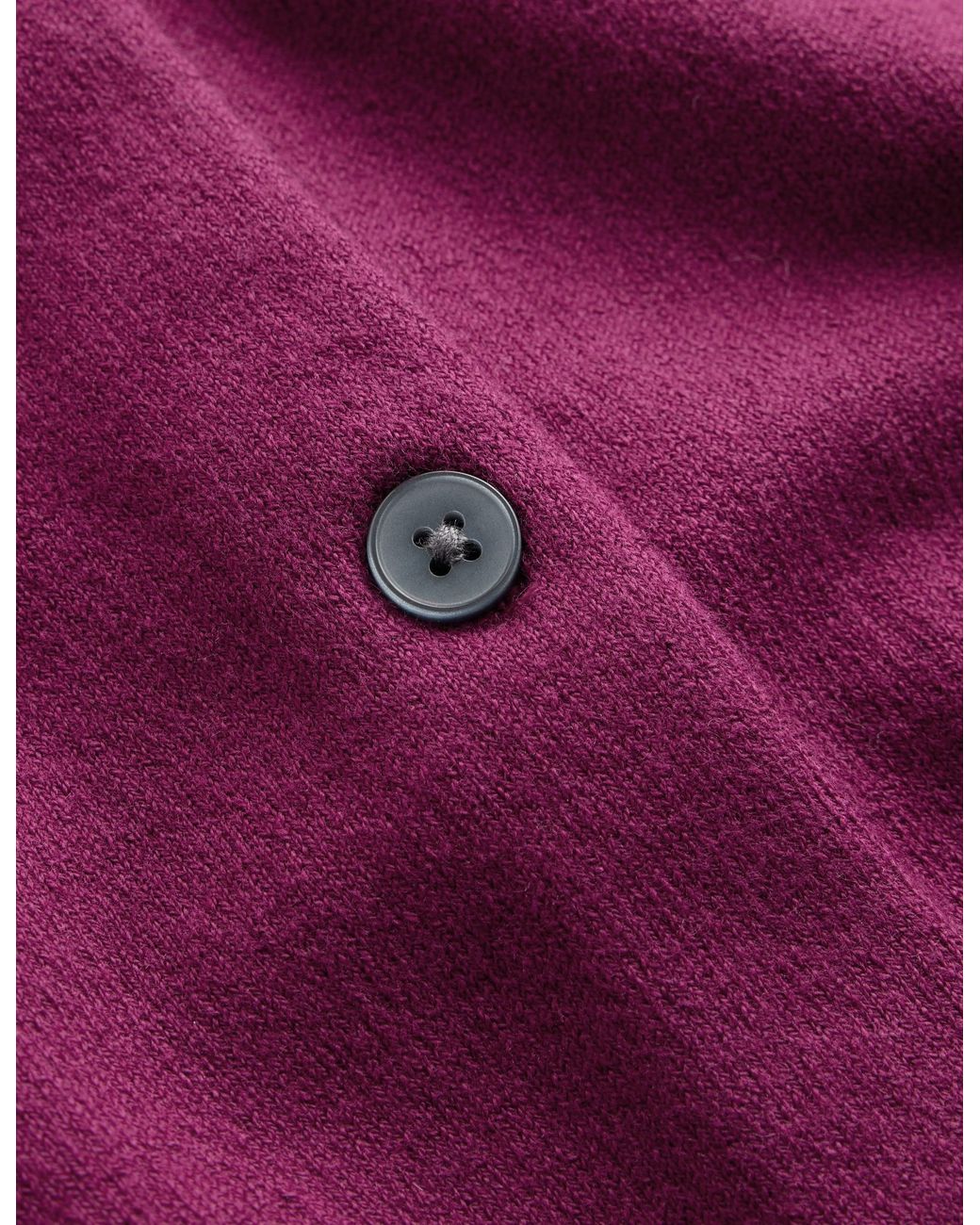 Boden Purple Camilla Cotton Crew Cardigan