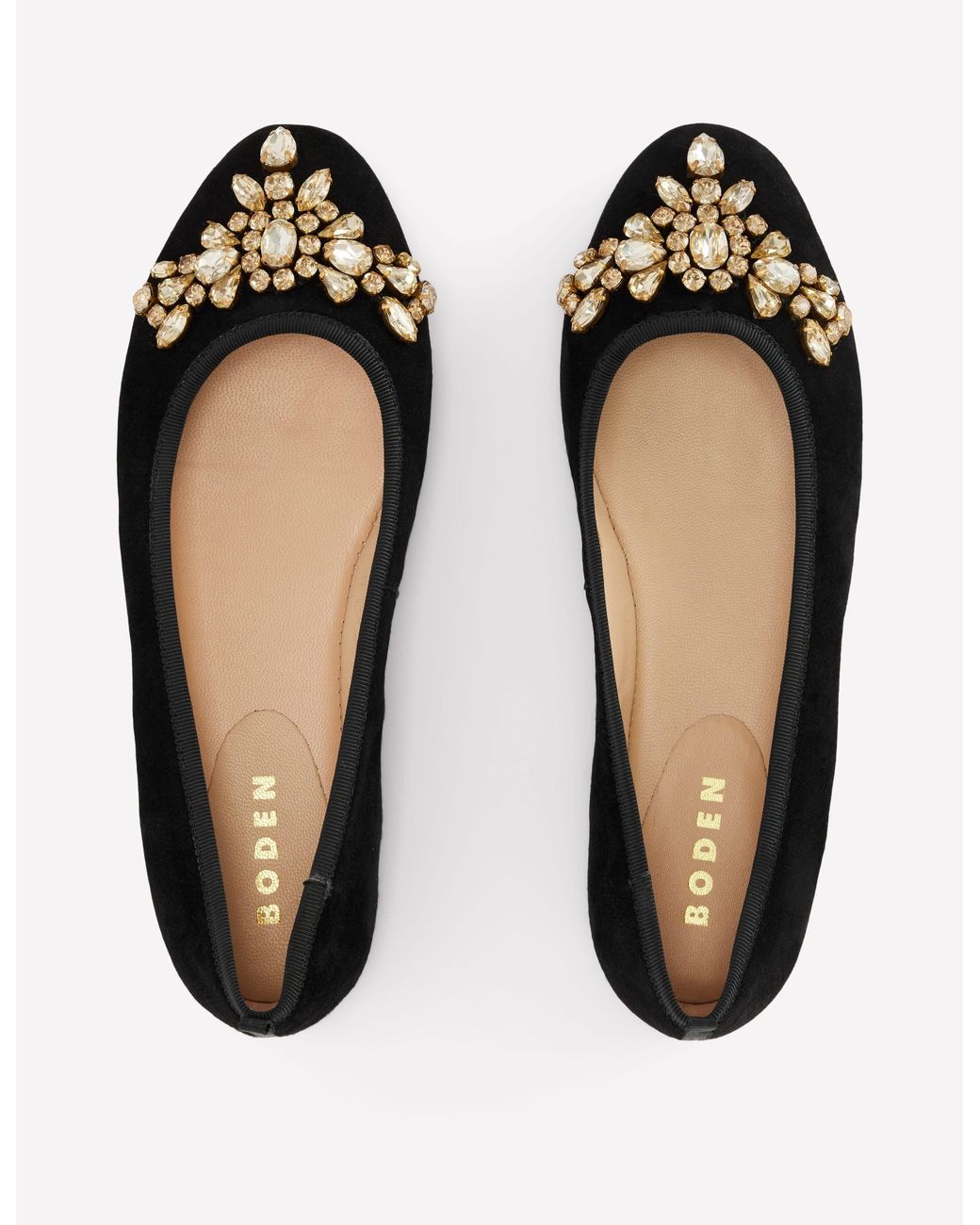 Boden Black Patti Round Toe Ballet Flats