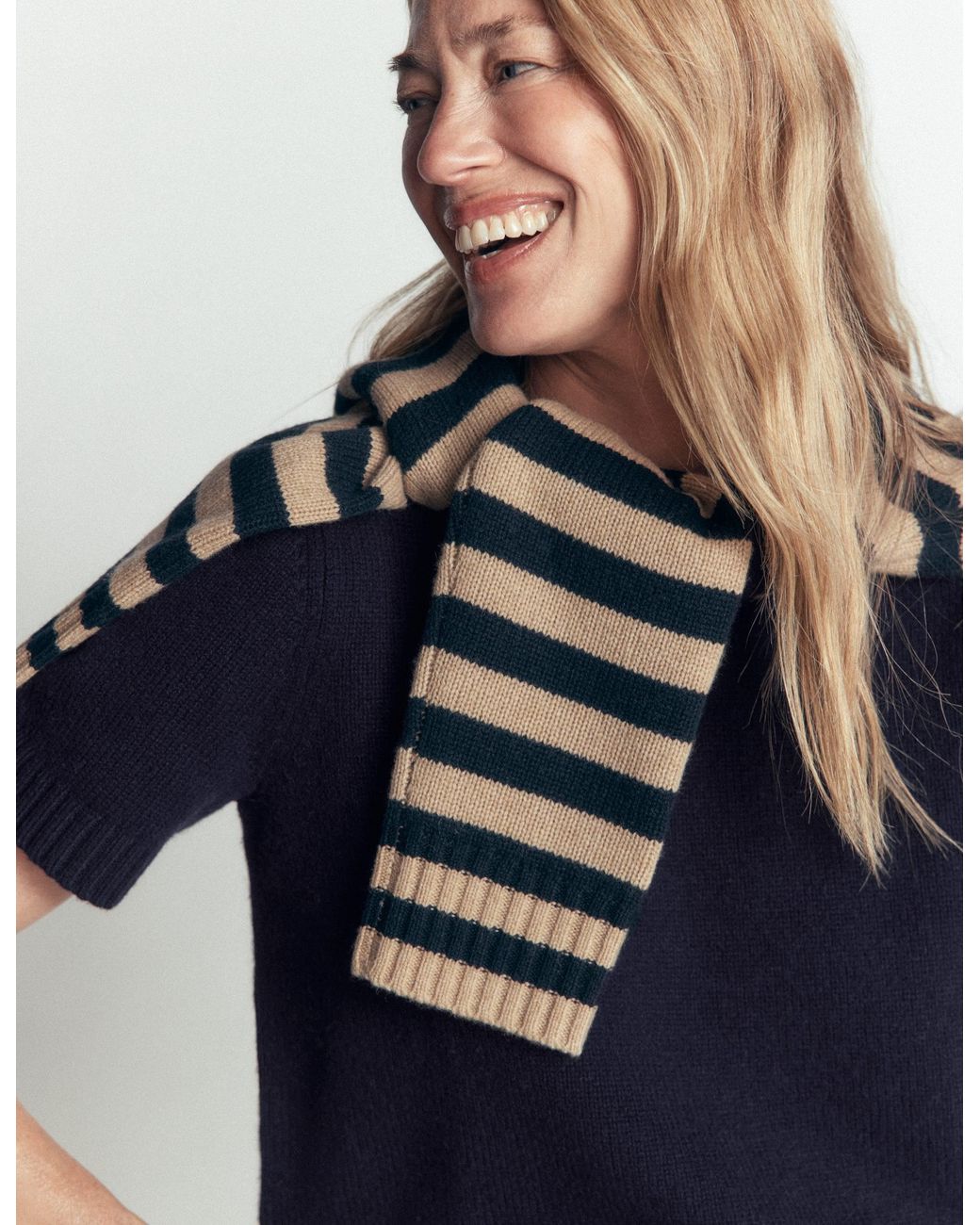 Boden Blue Marta Merino Wool T-Shirt