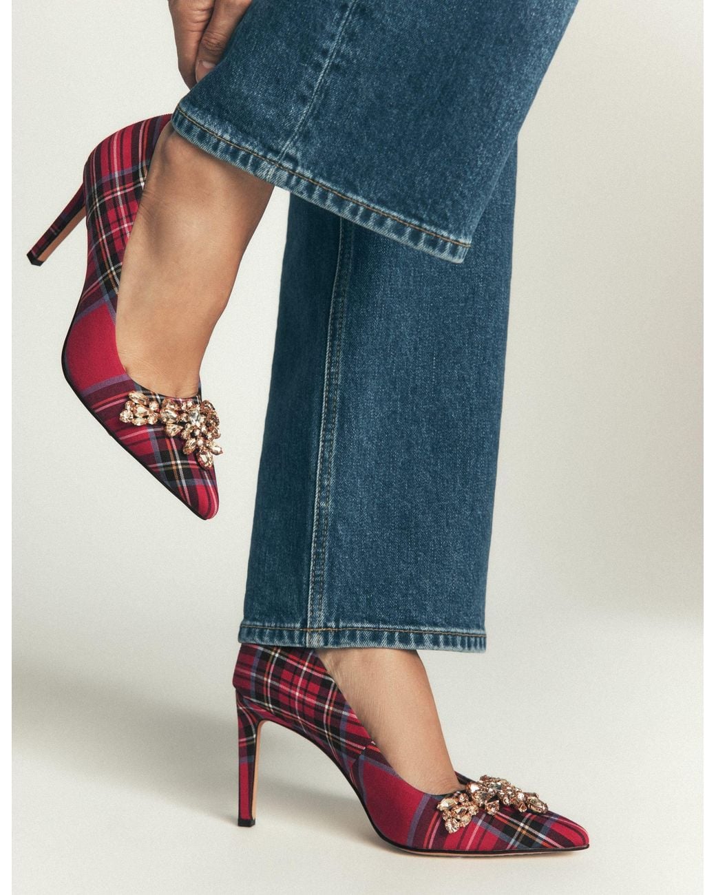 Boden Pink Embellished Court Shoes
