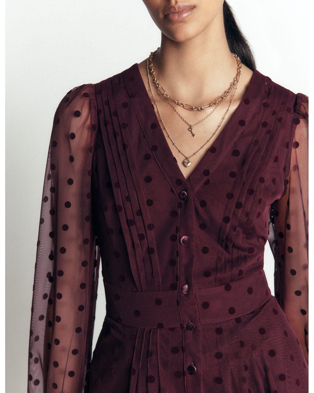 Boden Purple Pleated Tulle Midi Dress