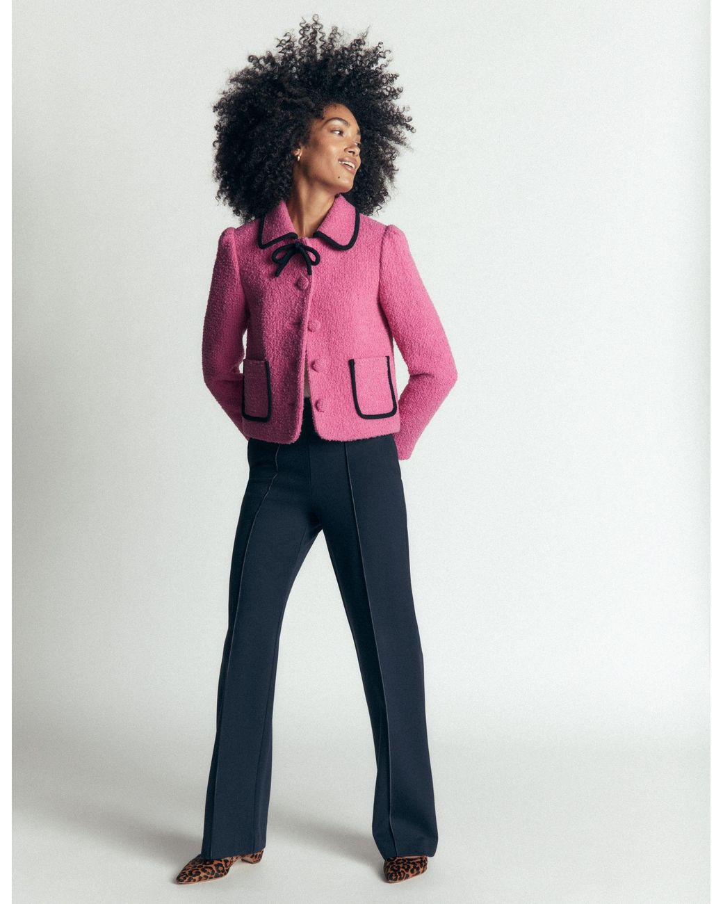 Boden Pink Branscombe Bow Jacket