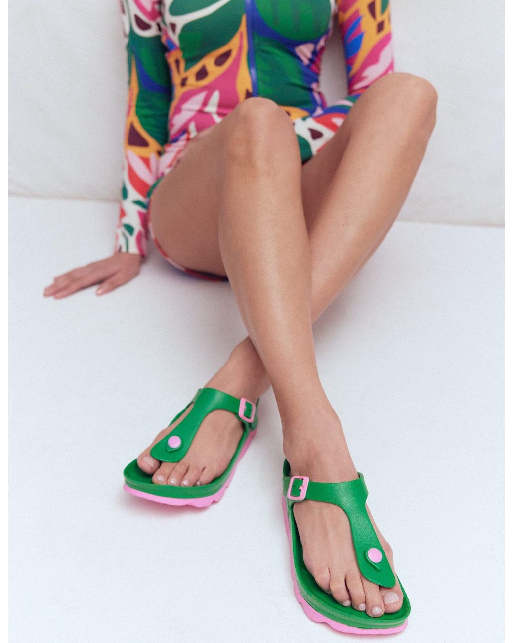 Boden Green Lyla Toe Post Sandals