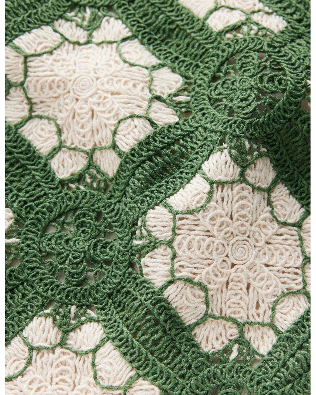Boden Green Crochet Shorts