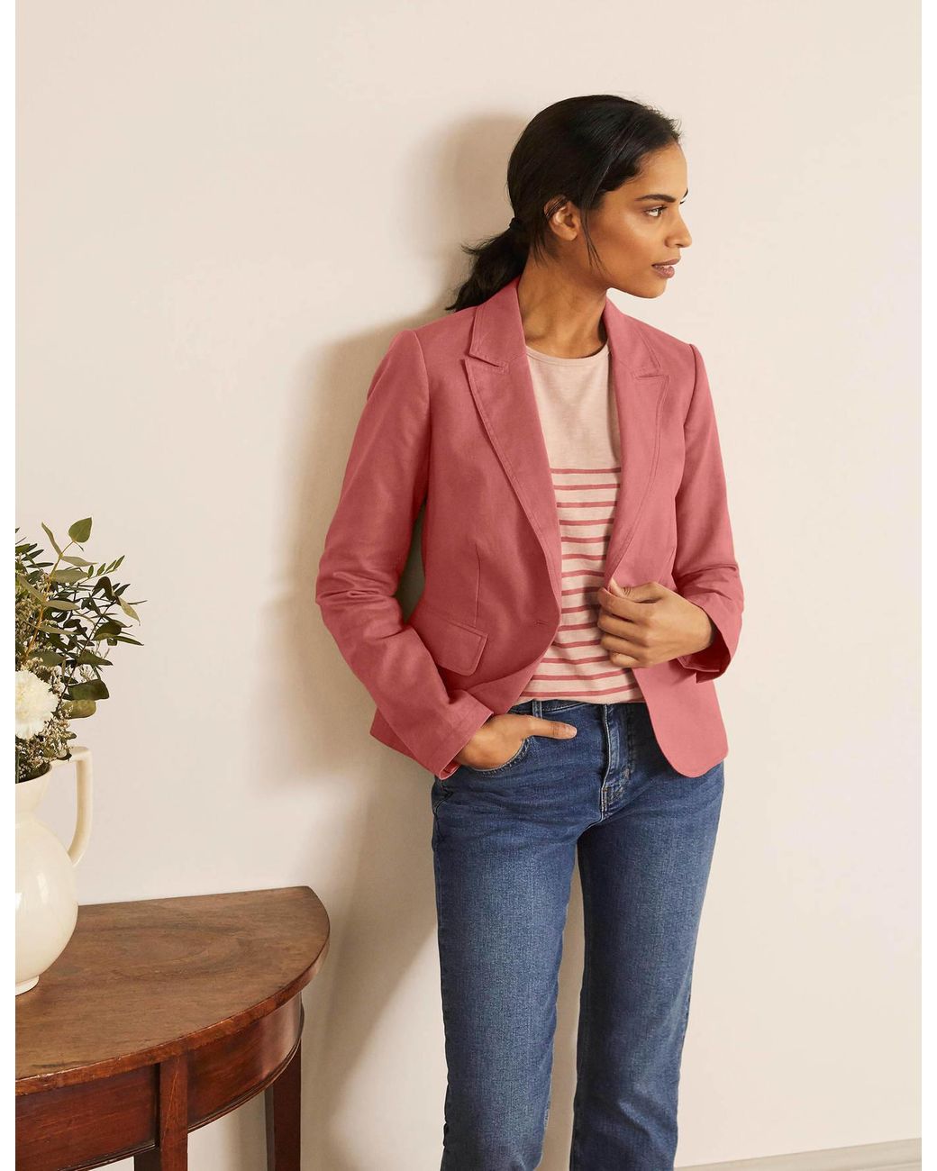 boden red blazer