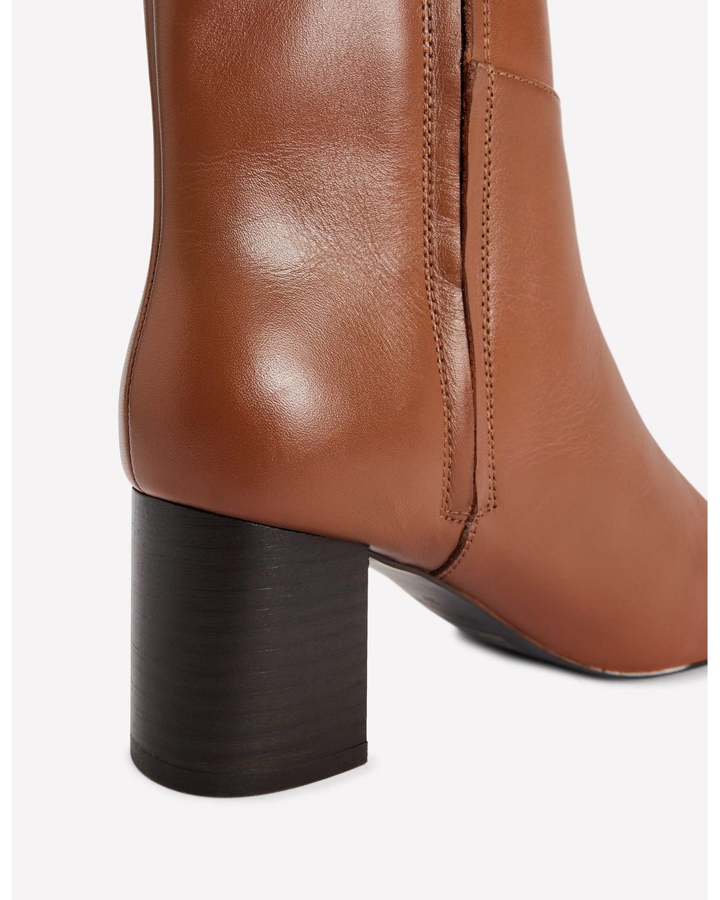 Boden Brown Seam Detail Knee Boots