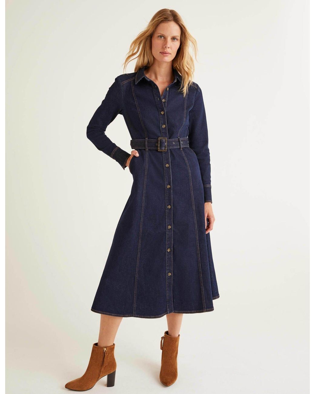 boden lena denim shirt dress