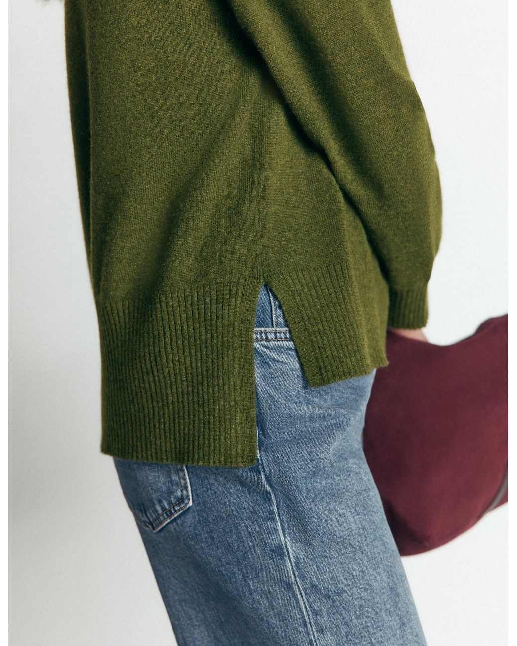 Boden Green Fay Cashmere Crew Neck Sweater