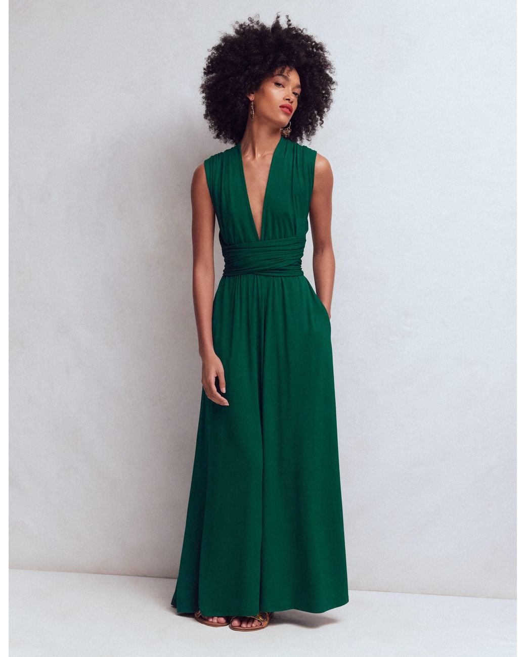 Boden Green Multiway Jersey Maxi Dress