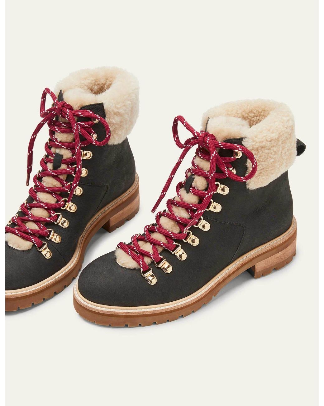 womens black boots with red laces