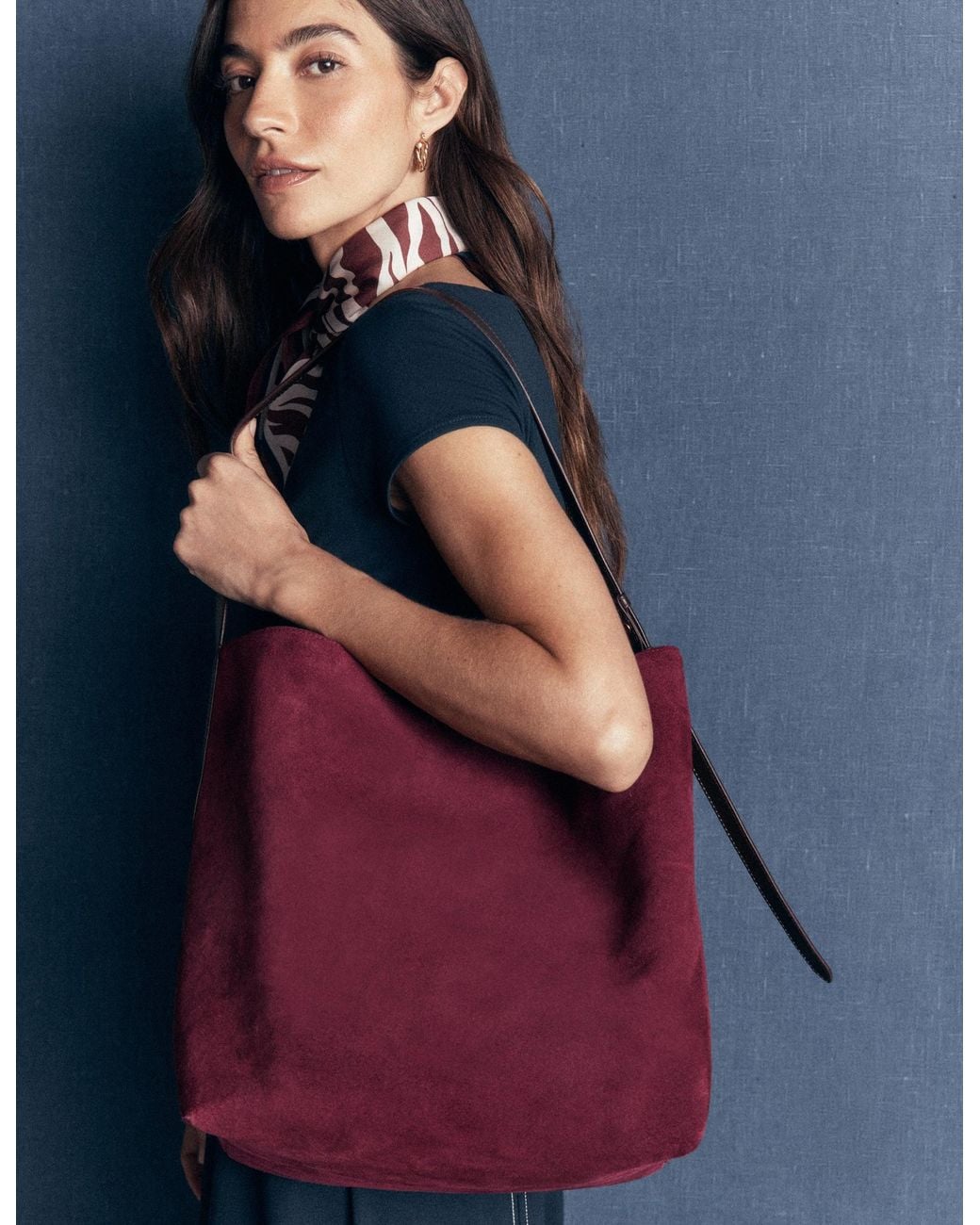 Boden Blue Allegra Medium Slouchy Tote