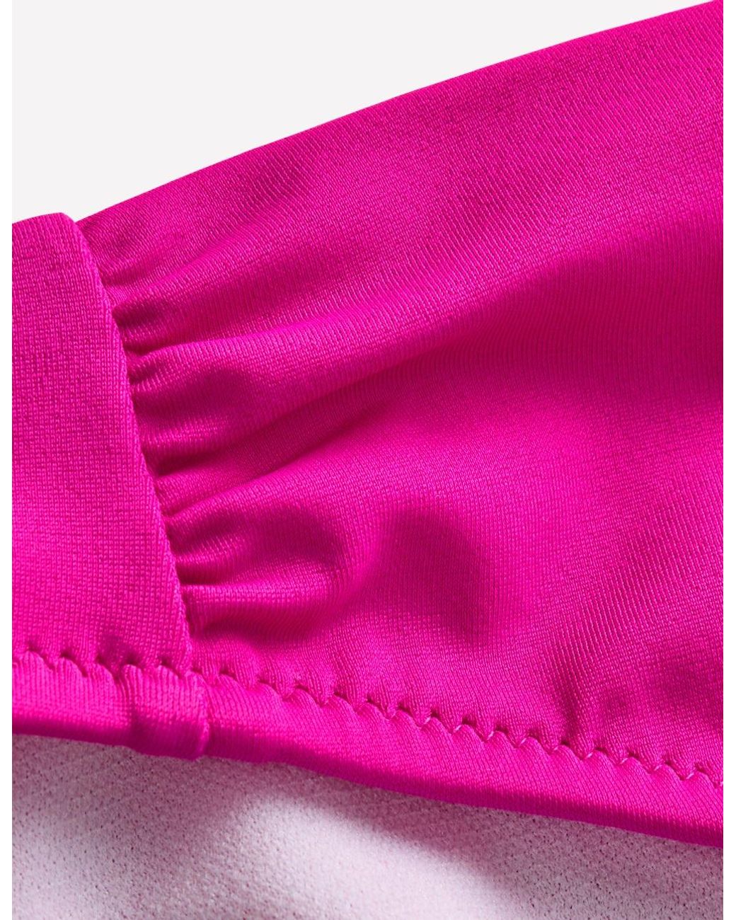 Boden Pink Classic Ruched Bikini Bottoms