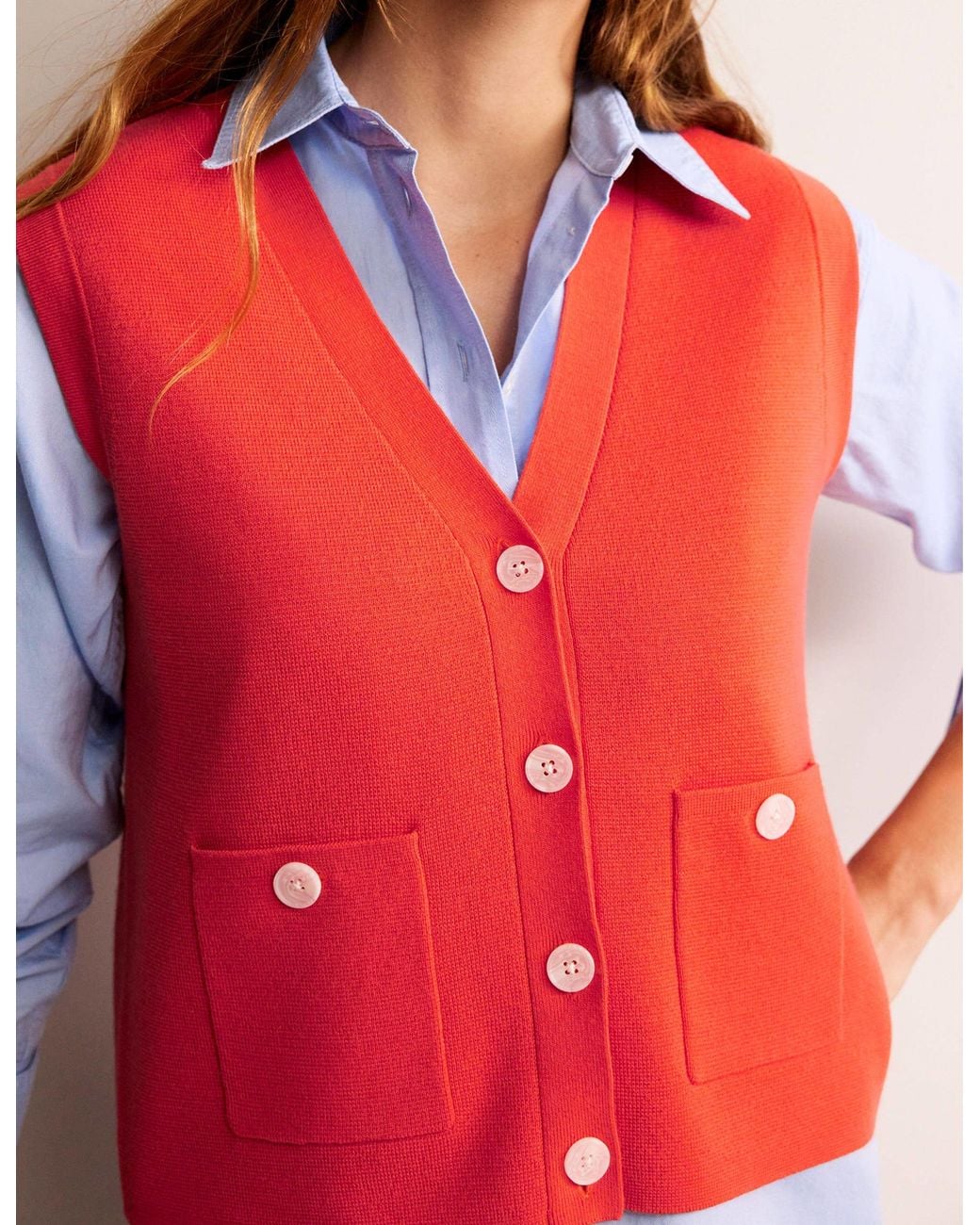 Boden Blue Cardigan Tank