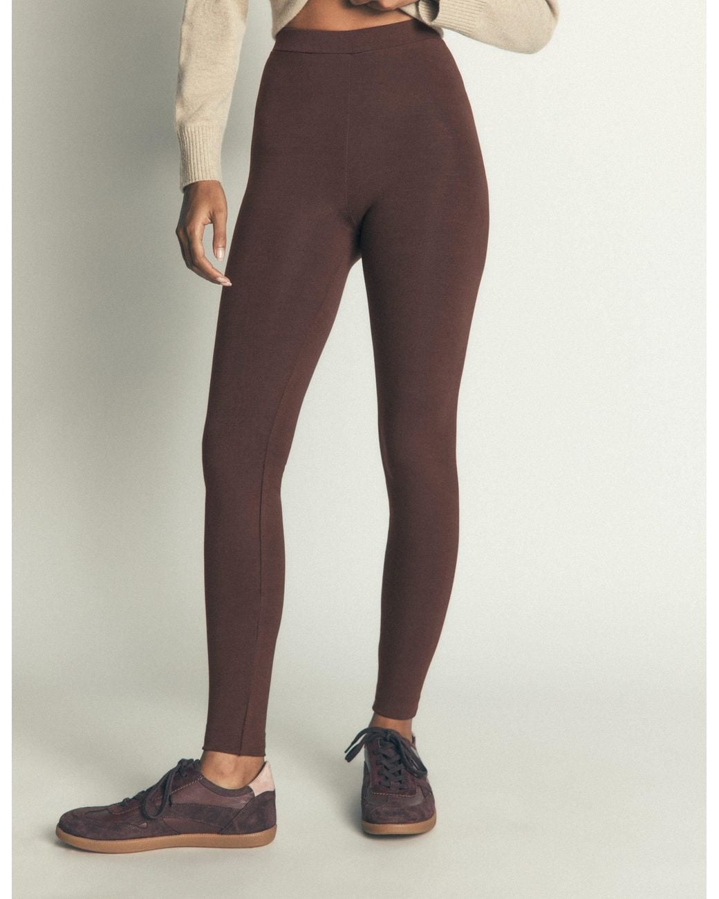 Boden Natural High Rise Jersey Leggings