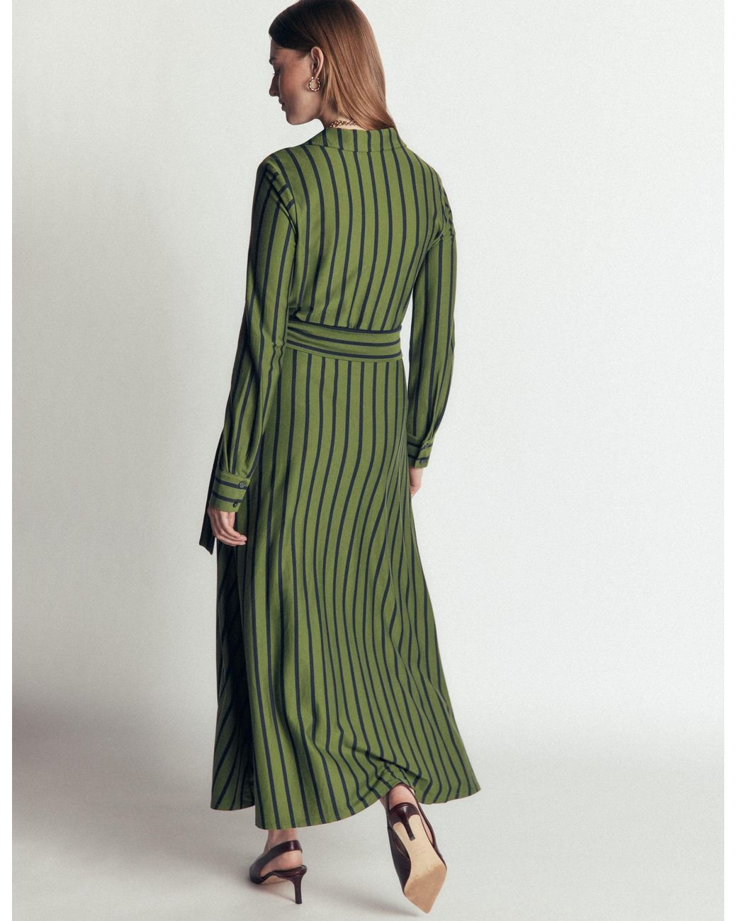 Boden Green Marcia Jersey Shirt Dress