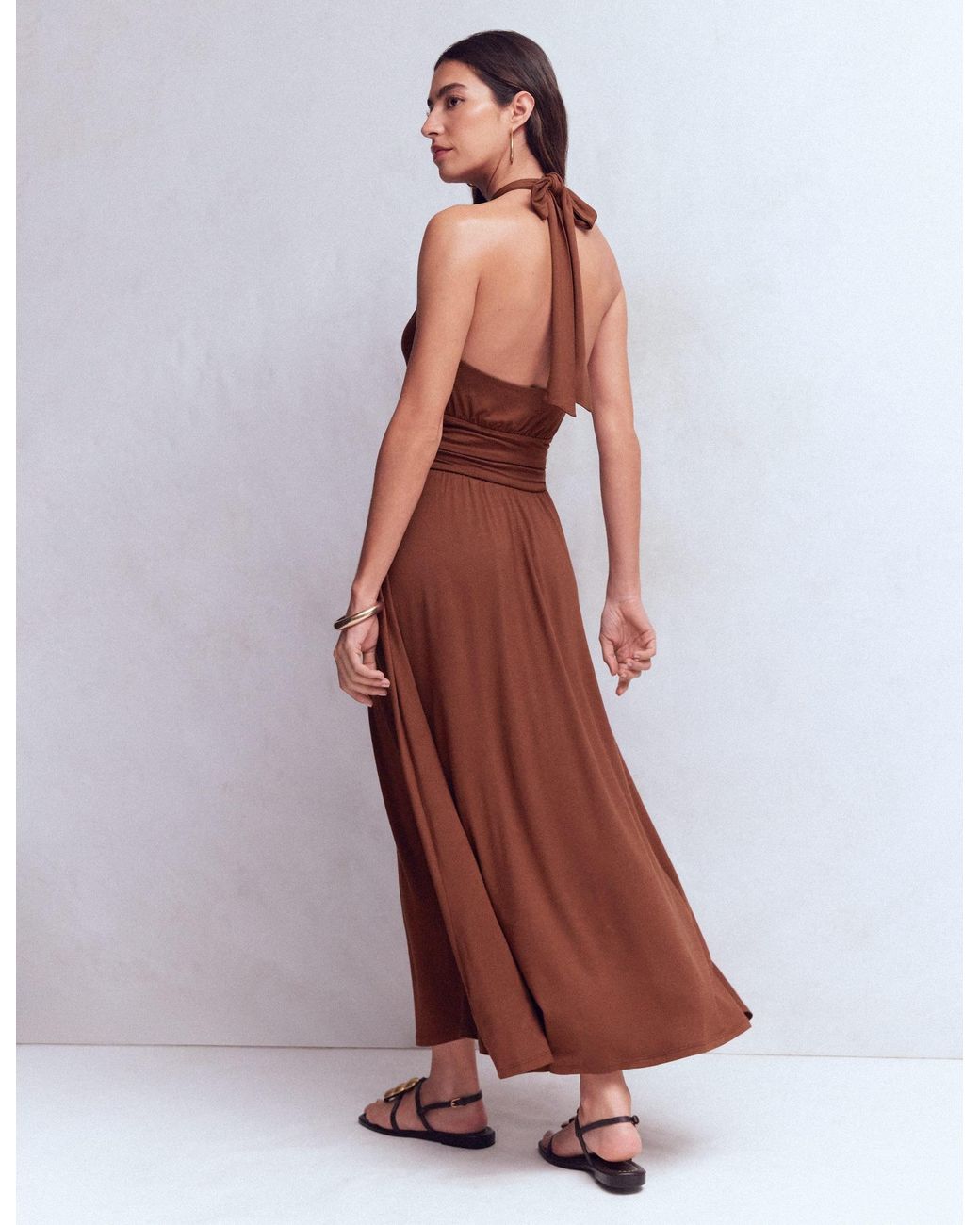 Boden Green Sydney Twist Neck Jersey Dress