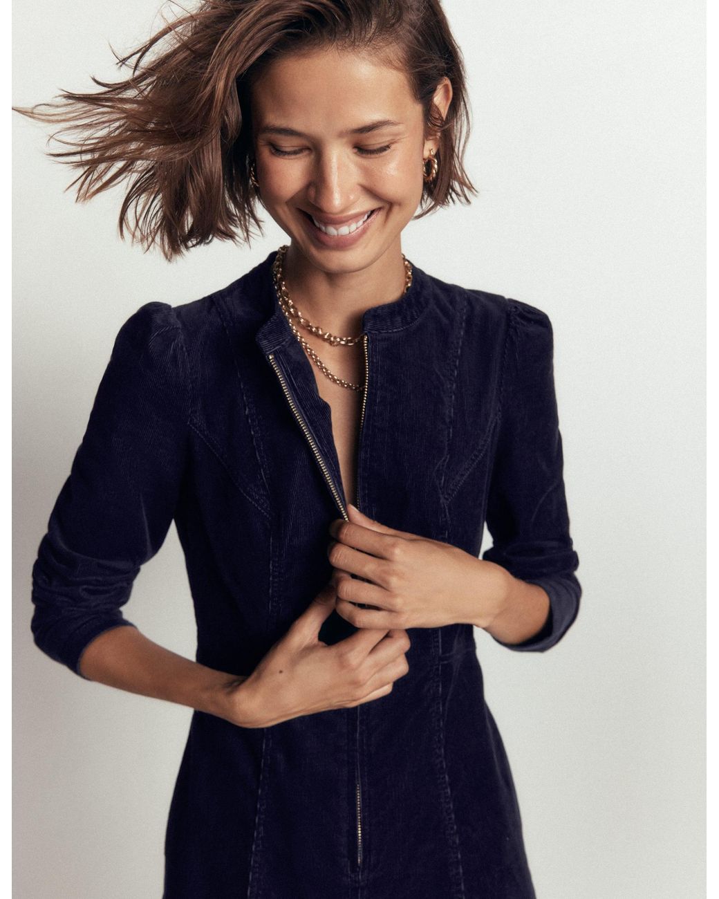 Boden Green Una Cord Midi Dress