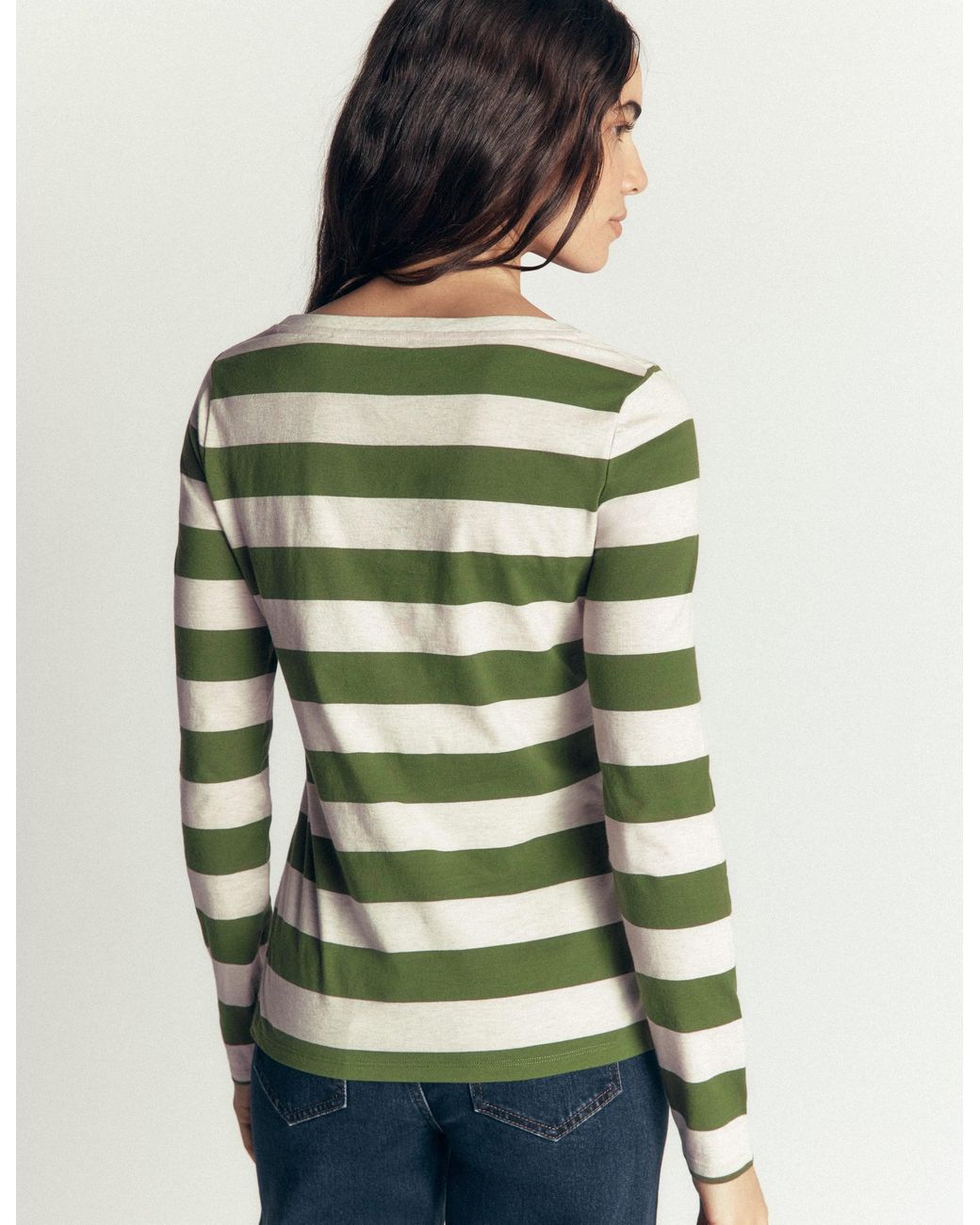 Boden Green Olivia Long Sleeve Breton