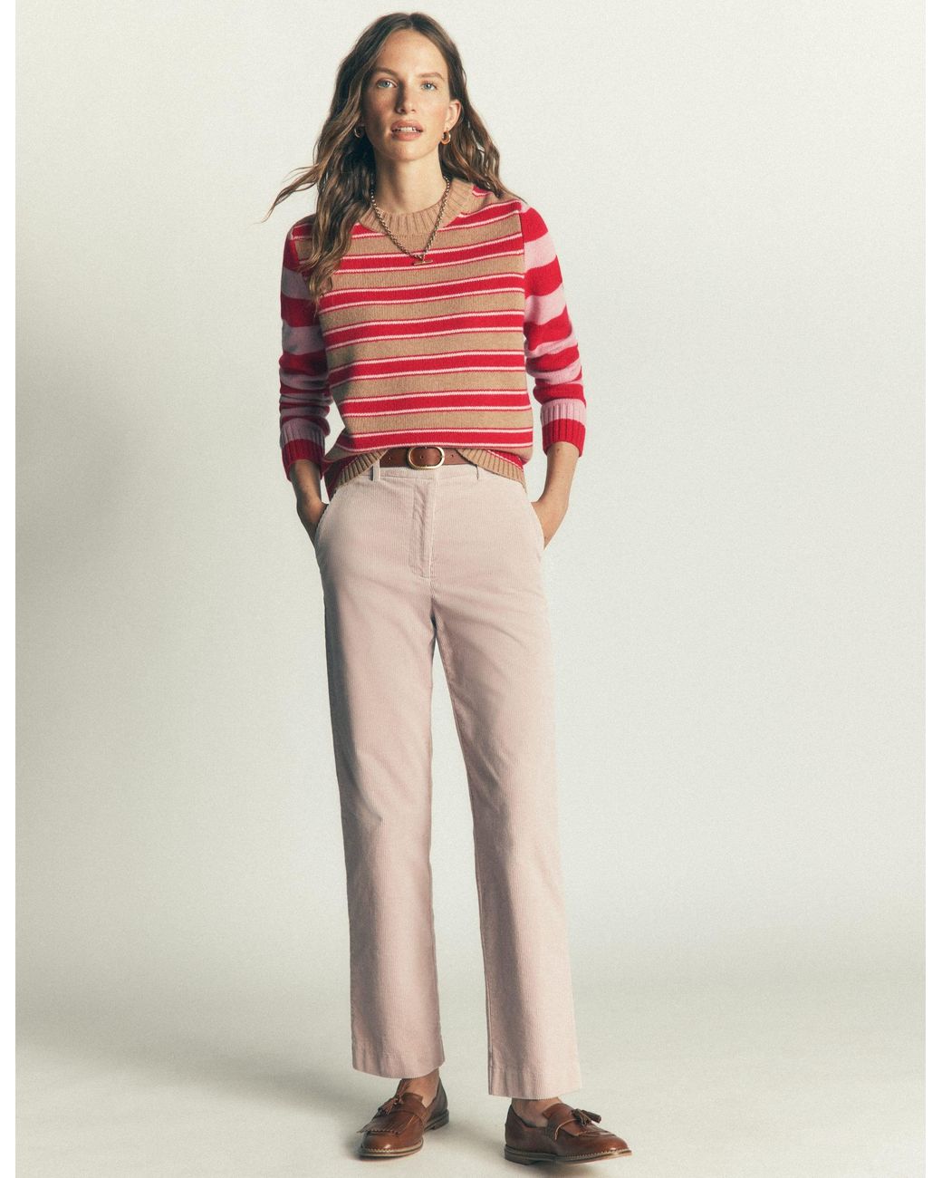 Boden Red Marta Merino Wool Crew Jumper