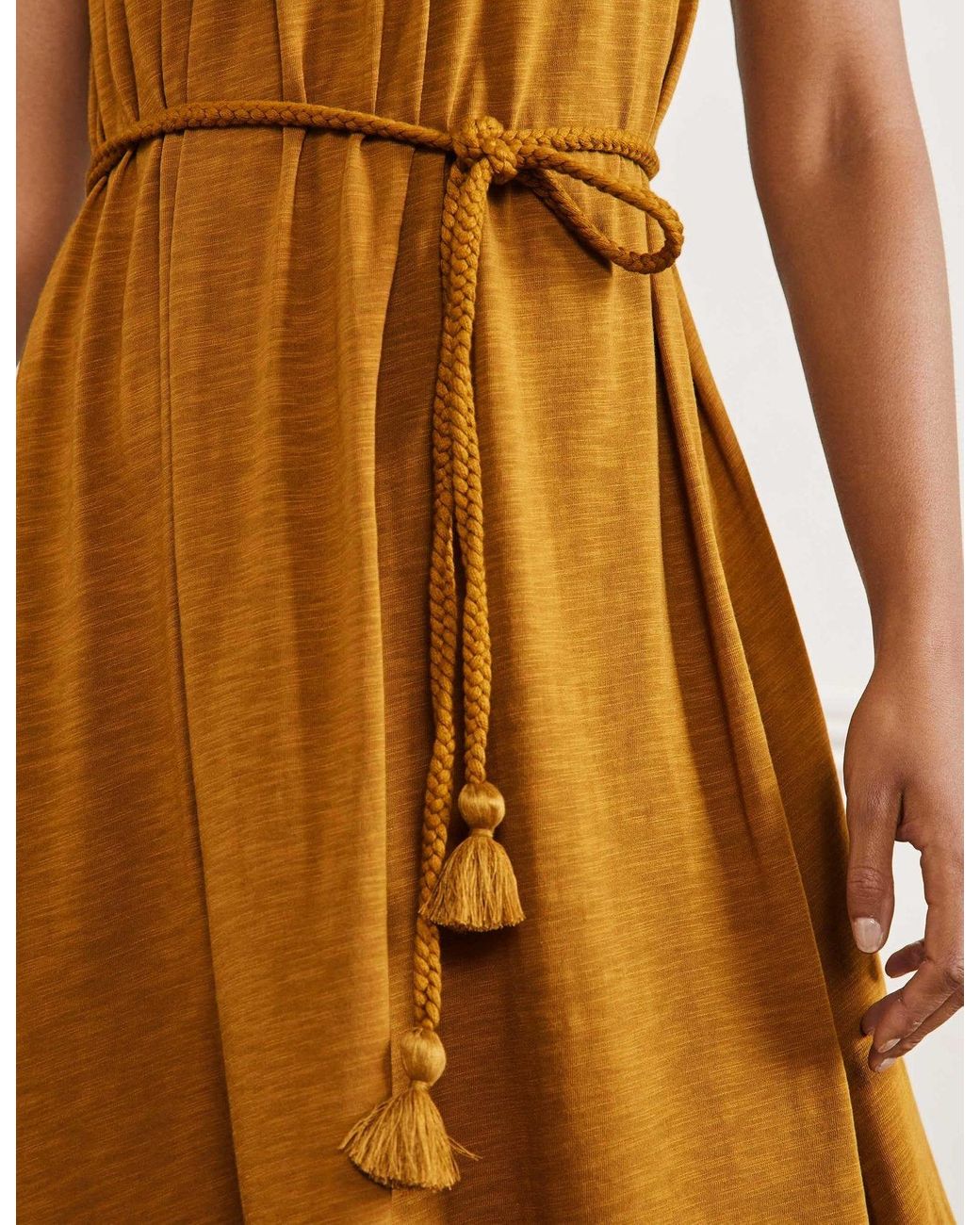 Boden Anais Jersey Midi Dress Frankincense in Metallic | Lyst