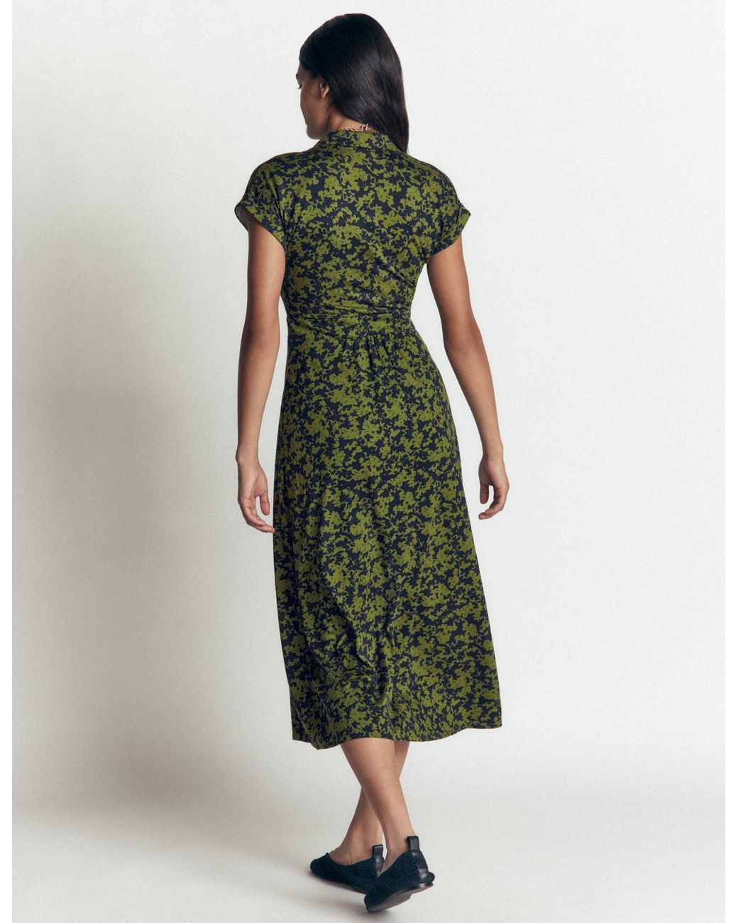 Boden Green Fae Jersey Shirt Dress