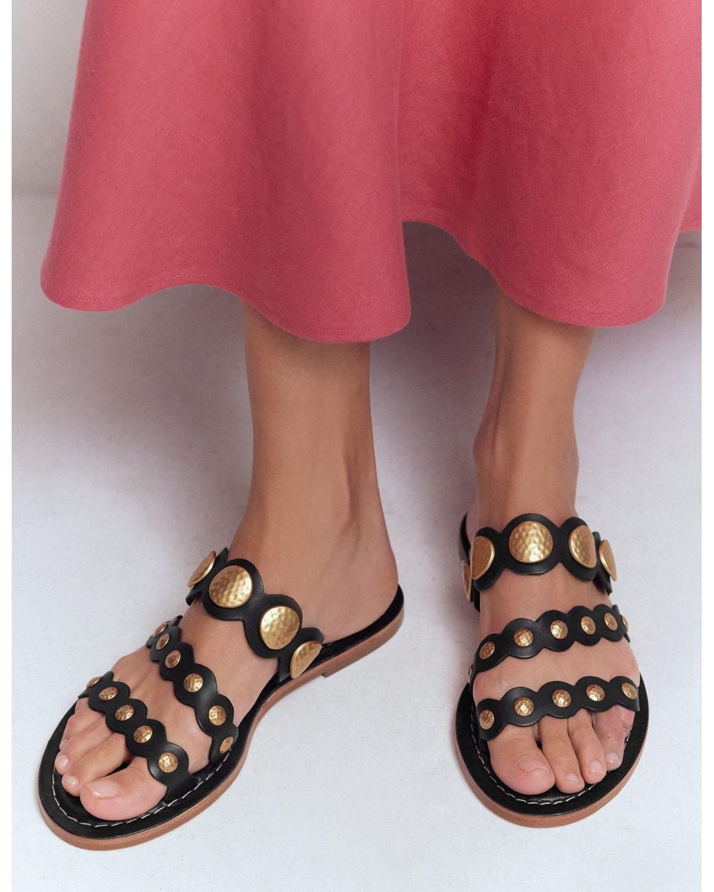 Boden Pink Asymmetric Disc Mule