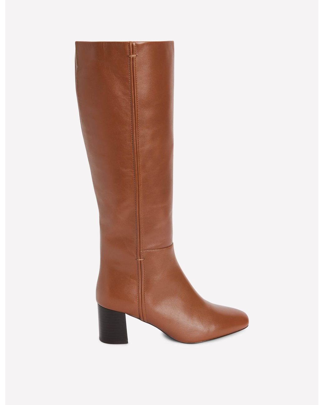 Boden Brown Seam Detail Knee Boots