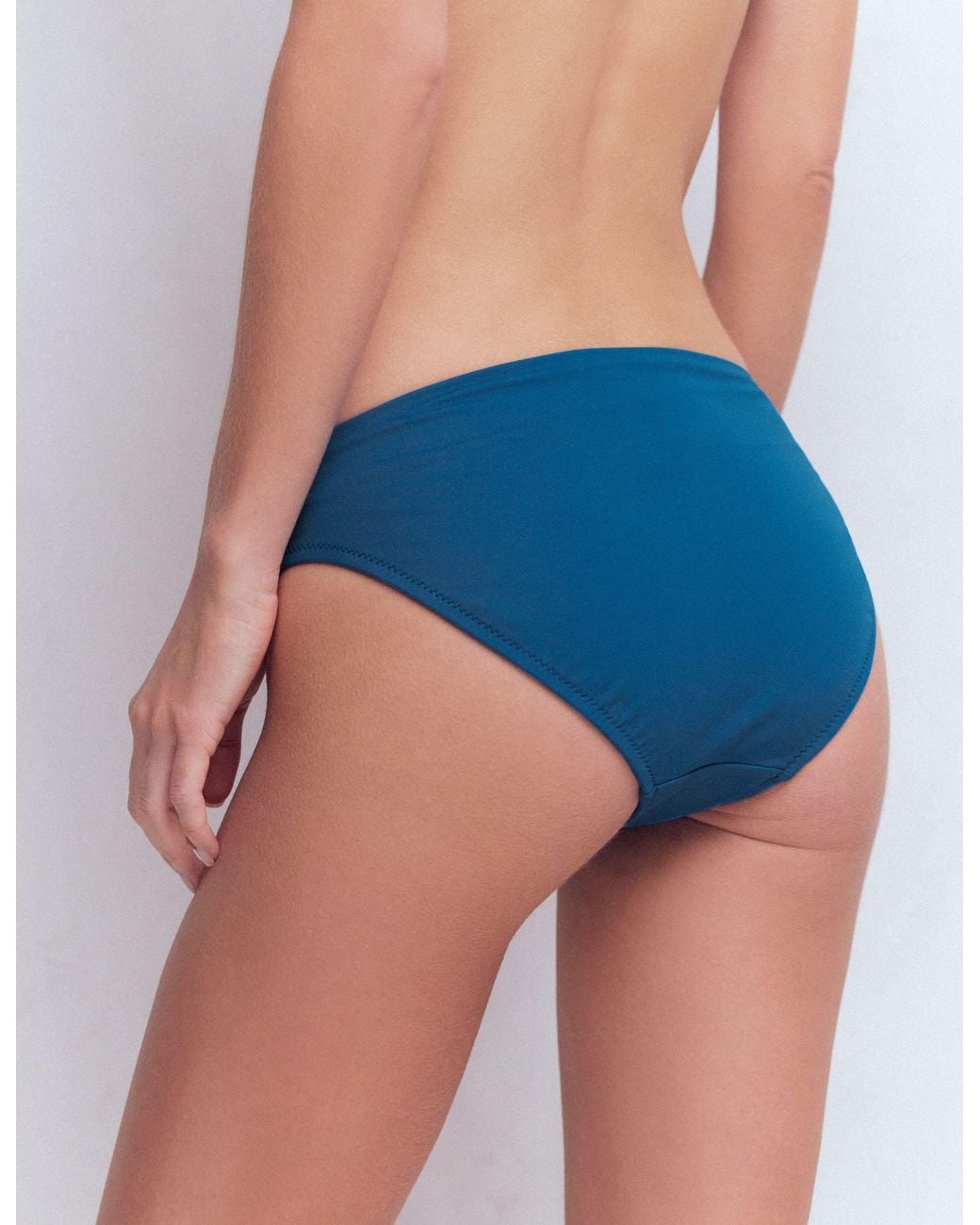 Boden Blue Classic Ruched Bikini Bottoms