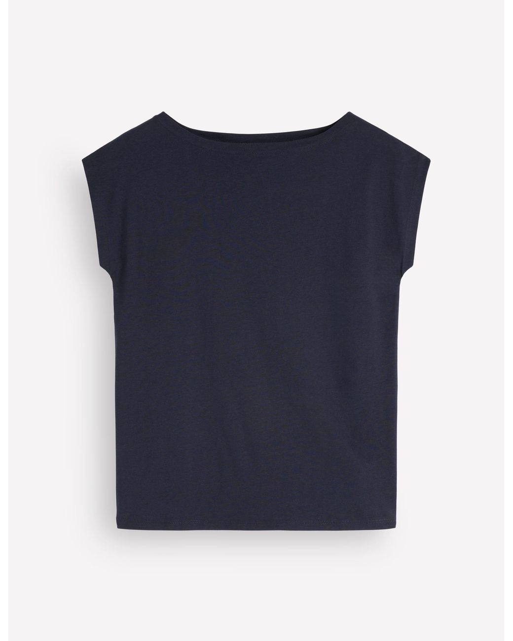 Boden Blue Supersoft Slash Neck T-Shirt