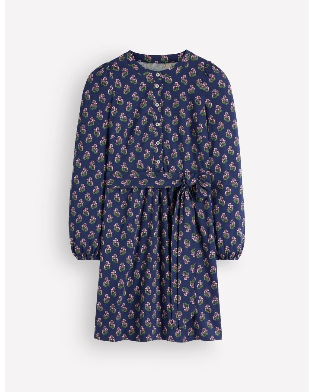 Boden Gray Adele Belted Jersey Dress