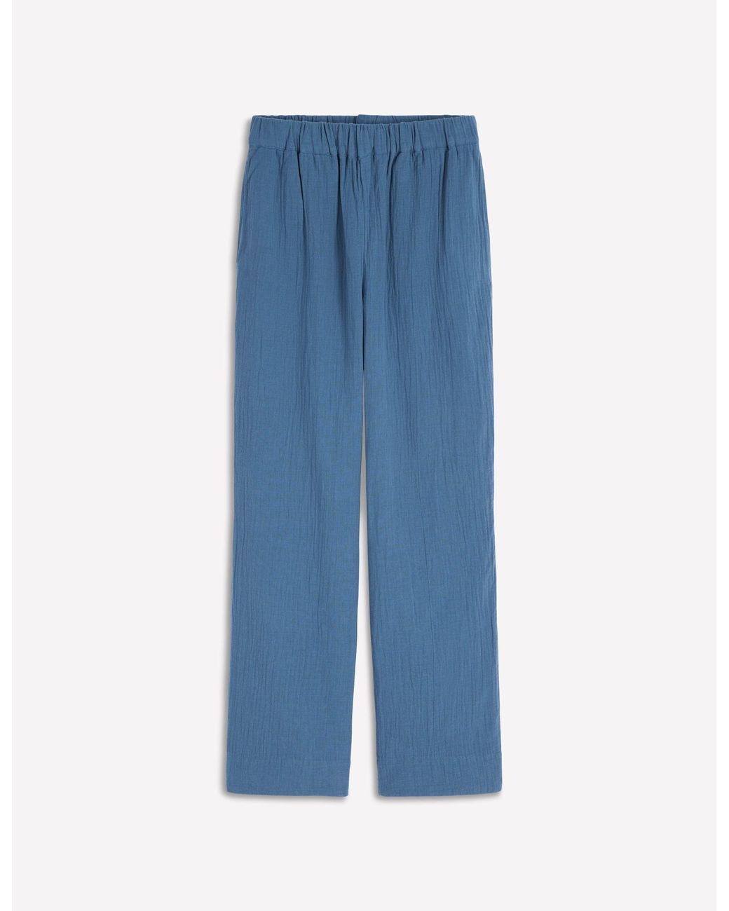 Boden Blue Pull On Double Cloth Trousers