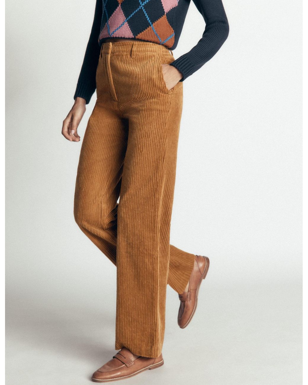 Boden Blue Fitzrovia Cord Column Pants
